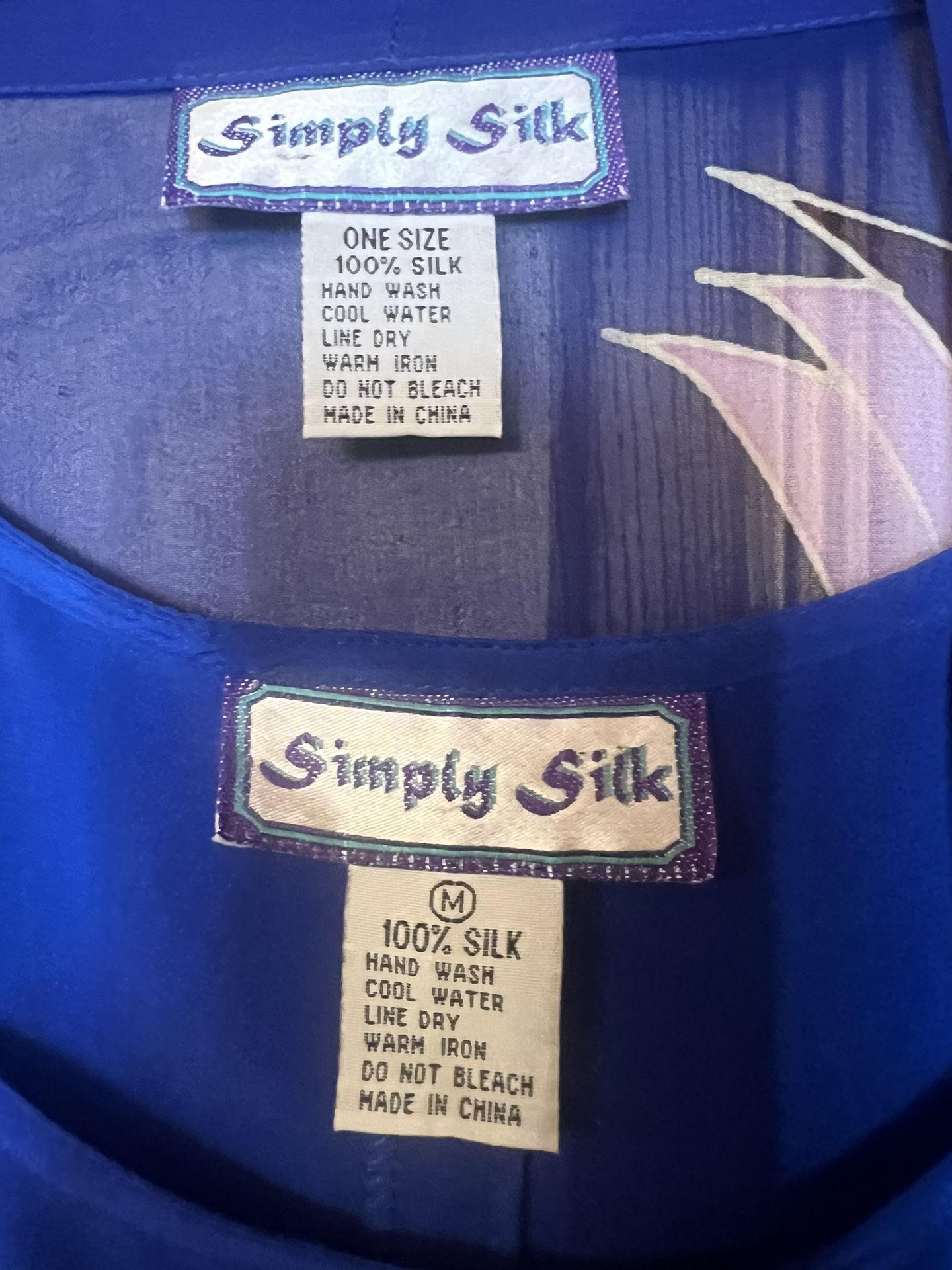 Simply Silk 100% Silk Royal Birds Of Paradise Silk Kimono Jacket One Size /Dress Size M Women's clothing