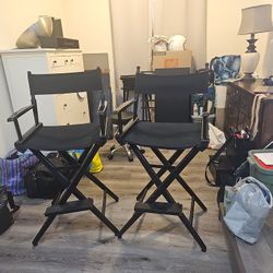 3 Black Director Chairs