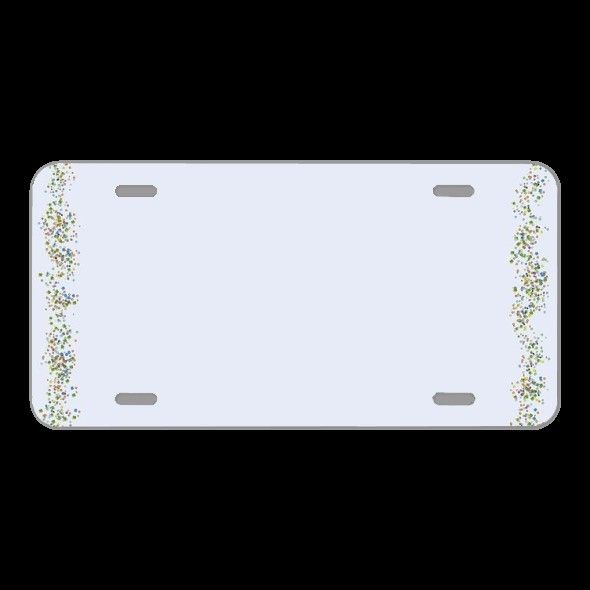 License Plate Novelty Car Front Template Border Background Bead Blue