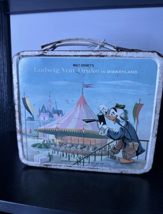 1961 Ludwig Von Drake DisneyLand Metal Lunchbox
