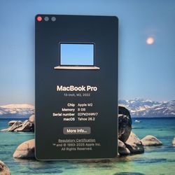 MacBook Pro 2022 13 Inch 8gb M2 256ssd