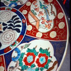 GOLD IMARI HAND PAINTED EXTRA LARGE 18 " PROCELAIN
