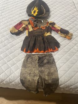 kids unisex scarecrow halloween costume size 6-12 mo.