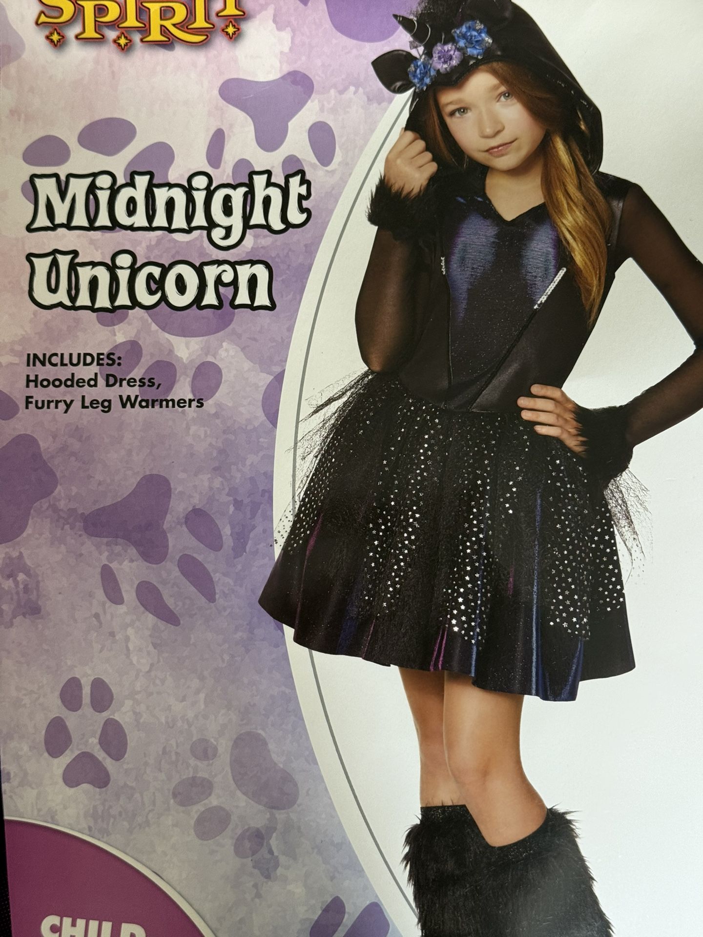 Midnight Unicorn Costume Large 12/14