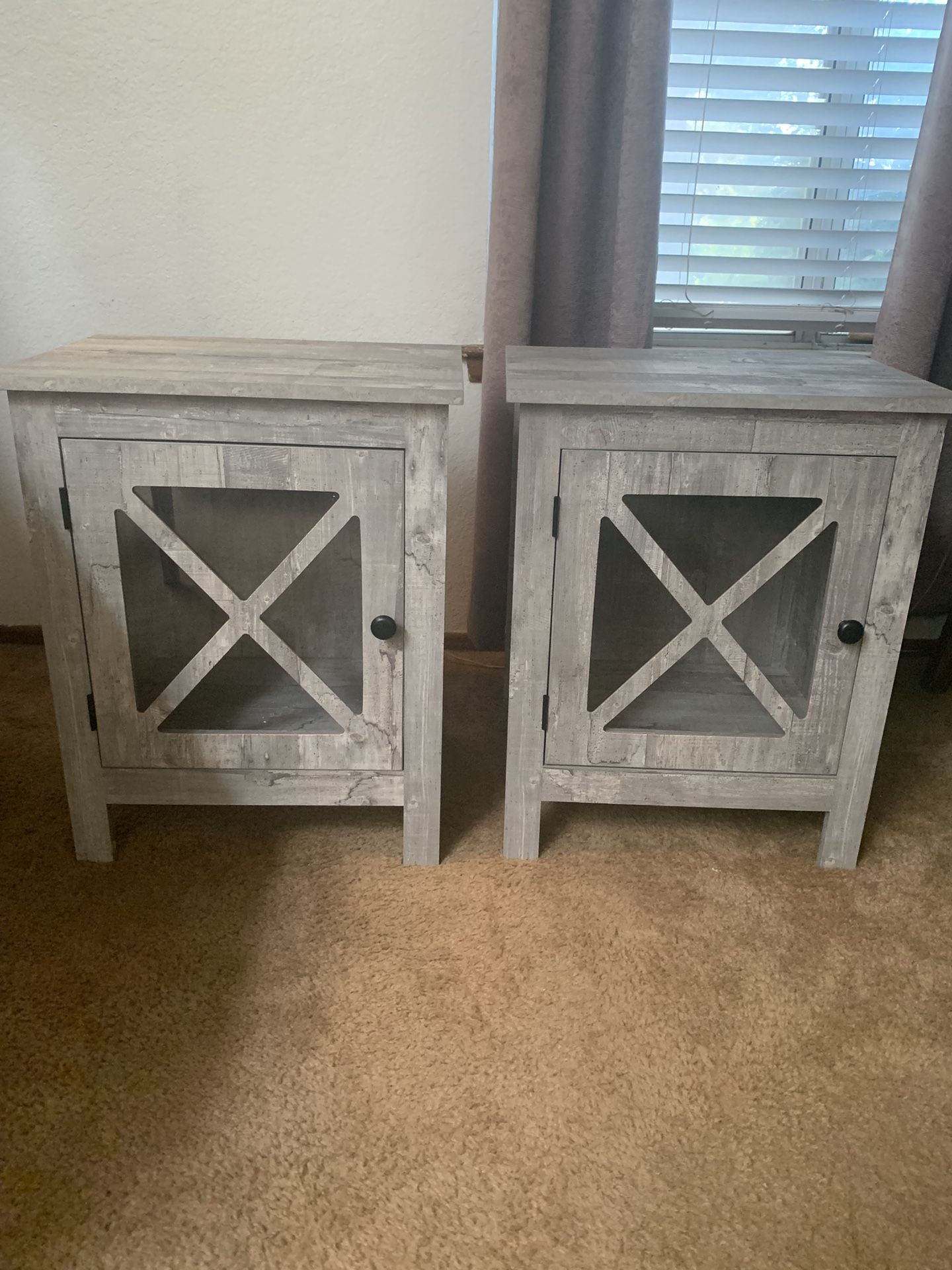 Two Brand New Jaxpety Rustic End Tables