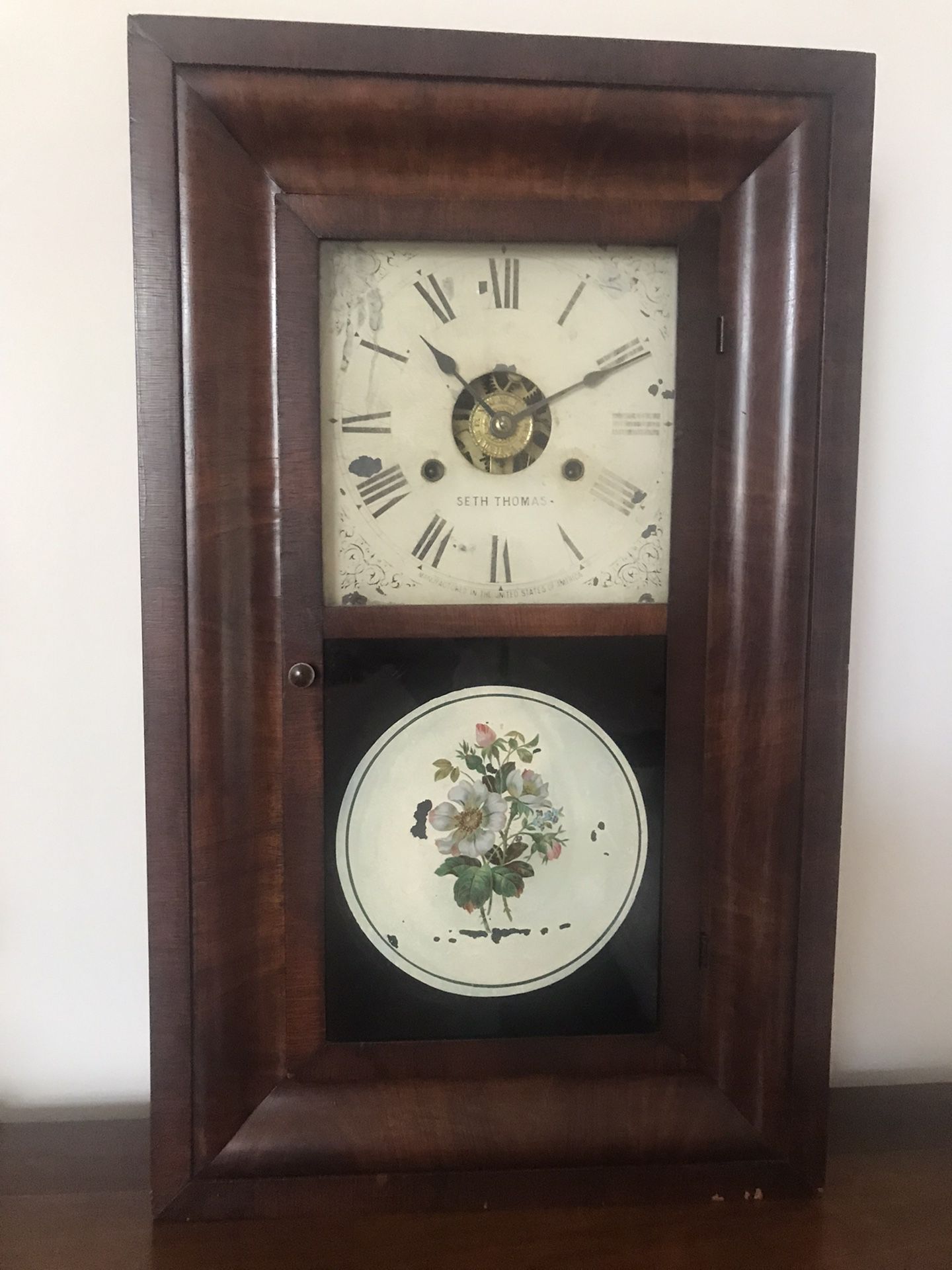 Antique Wooden Seth Thomas Wall Clock