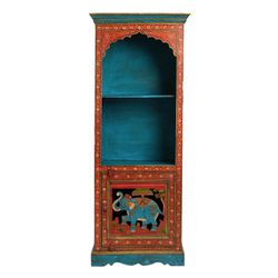 Wooden Indian Hand painted Bookshelf Temple