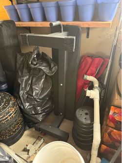 Barbell, Bench, and Weights