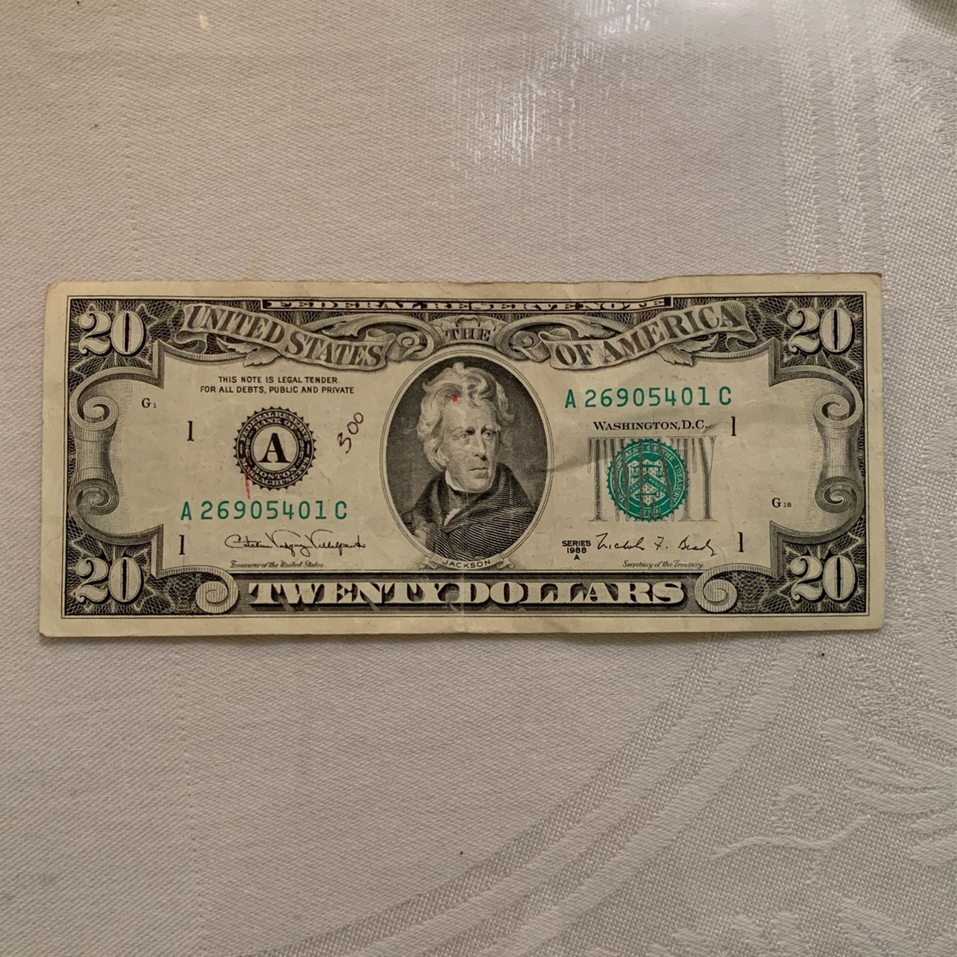 $20 Dollars 1988 Series A