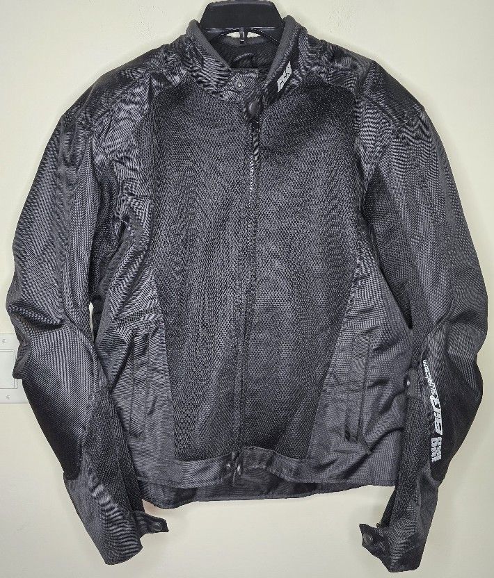 IXS Men's Evo 2 Air Mesh Air System Black Biker Jacket Size XL 