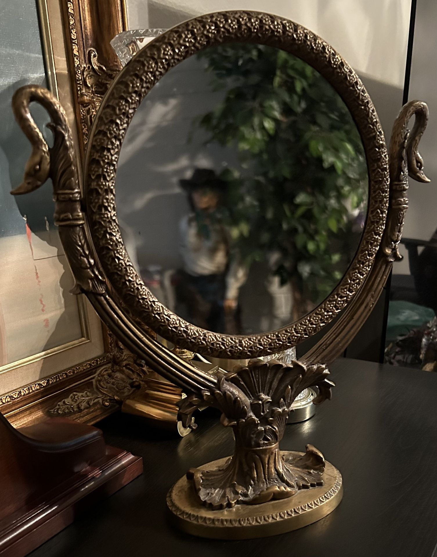 Vintage Bronze Double Sided Vanity Mirror 