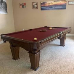 Solid Wood Pool Table 