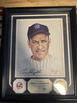 Enos Slaughter Highland Mint Autographed Photo