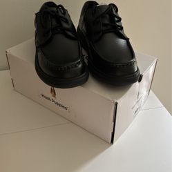 Hush Puppies Men’s Gus Oxford, Black Leather 8W