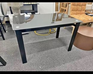 Assembled New Rectangular Tempered Glass Dining Table for 4 Tempered Glass Kitchen Table Metal Legs
