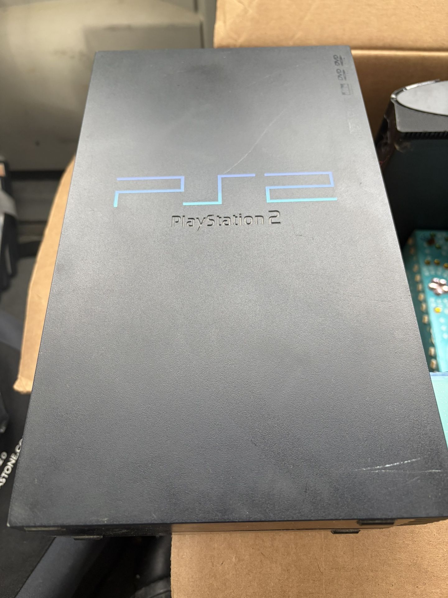 PS2 With Logitech, Controllers, And Games