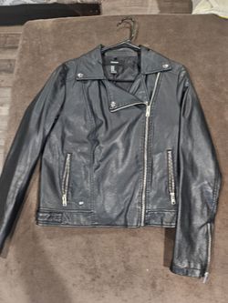 Forever 21 Black Faux Jacket Size M