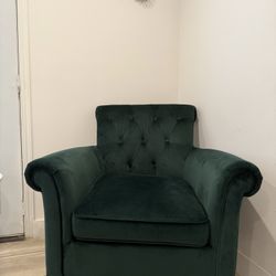 Green Velvet Armchair