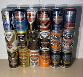Harley Davison, collectible cans.