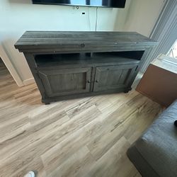 Gray Media Cabinet - Real wood