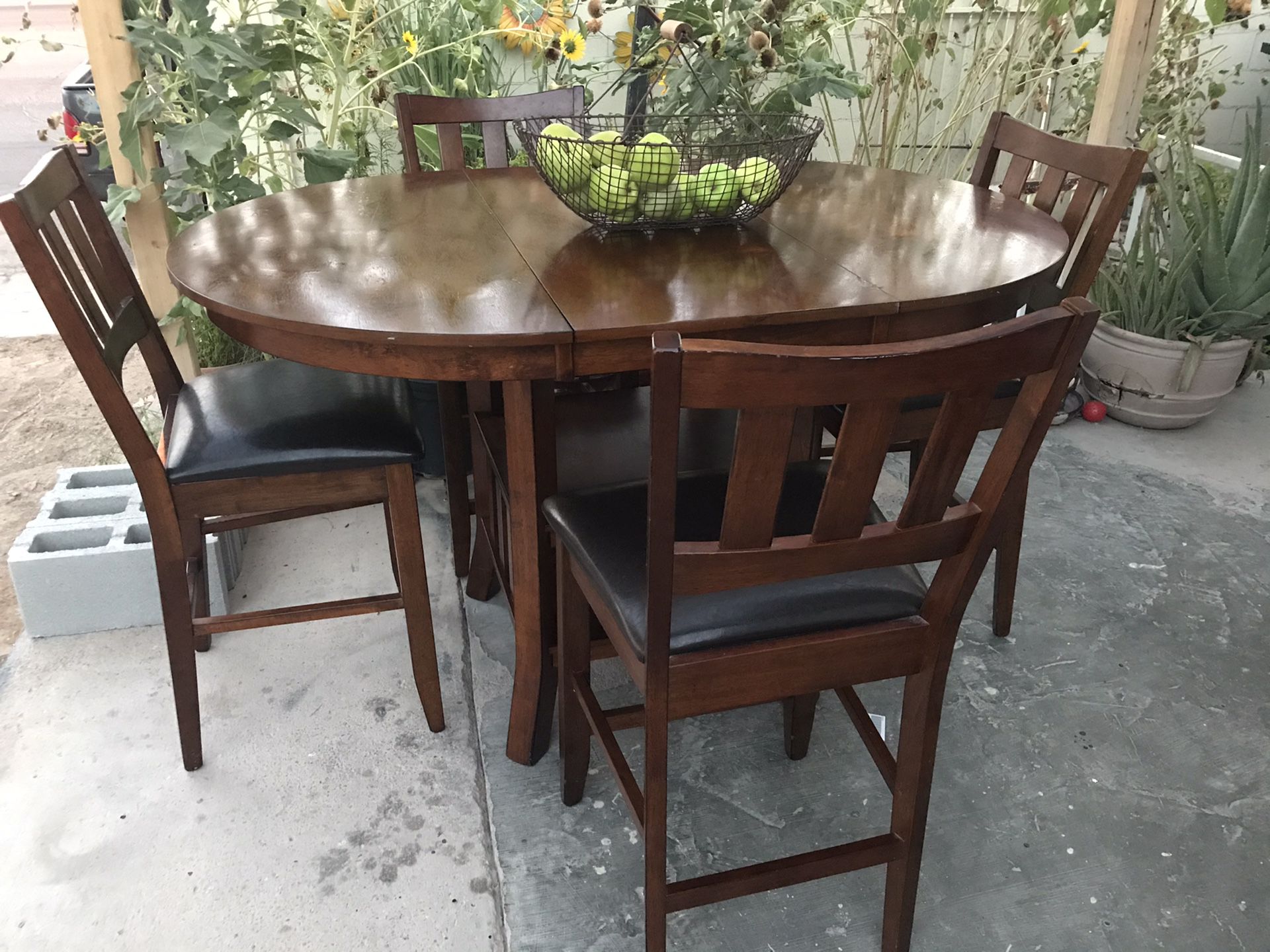 Counter height dining table set