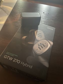 EPOS GTW 270 Hybrid Wireless Gaming Earbuds, Bluetooth & USB-C Dongle, Noise Reducing Closed Design, Dual Mics, Ergonomic Fit, IPX 5 Water Resistant, 