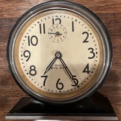 Working 1930’s Westclox Big Ben Alarm Clock 