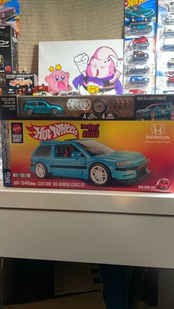 Hot Wheels Mattel Brick Shop Custom '90 Honda Civic EF Building Set