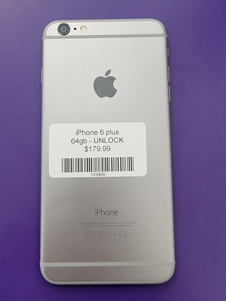 Iphone 6 Plus 64GB Unlocked For Any Carrier 