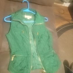 Michael Kors Green Puff Vest