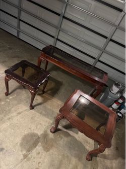 Set of three tables