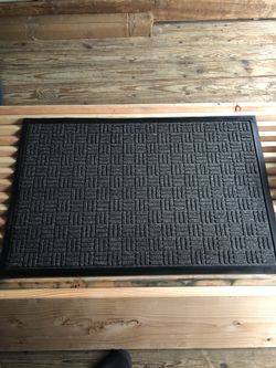 Black door mat