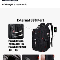 LARGE TRAVEL BAG PACK COMPARTMENT PASSWORD LOCK MOCHILA NUEVA PARA VIAJE CON CANDADO D COMBINACIÓN 