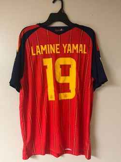 BNWT SPAIN 2026 FANS VERSION #19 YAMAL SOCCER JERSEY SIZE XL w/WORLD CUP PATCHES! Size XL! SHOOT ME AN OFFER!