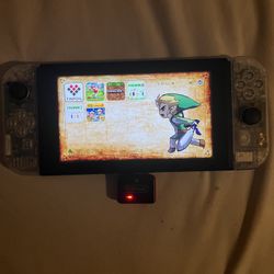 MODDED / JAILBROKEN / HACKED Nintendo Switch WITH CUSTOM CLEAR JOYCONS