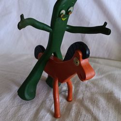 Vintage 1960s And 70s Gumby And Pokey Bendable Action Figure S