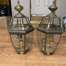 Two Used Column Light Fixtures $50 Pair