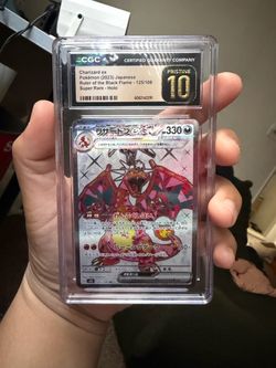 CGC Pristine 10 Pokemon Japanese Ruler Of The Black Flame: Charizard Ex #125