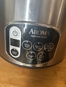 Aroma Digital Rice Cooker Stainless Steel