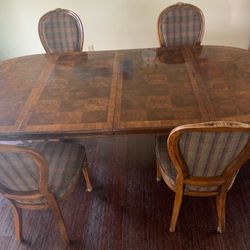 Solid Wood Dining Table And Chairs 