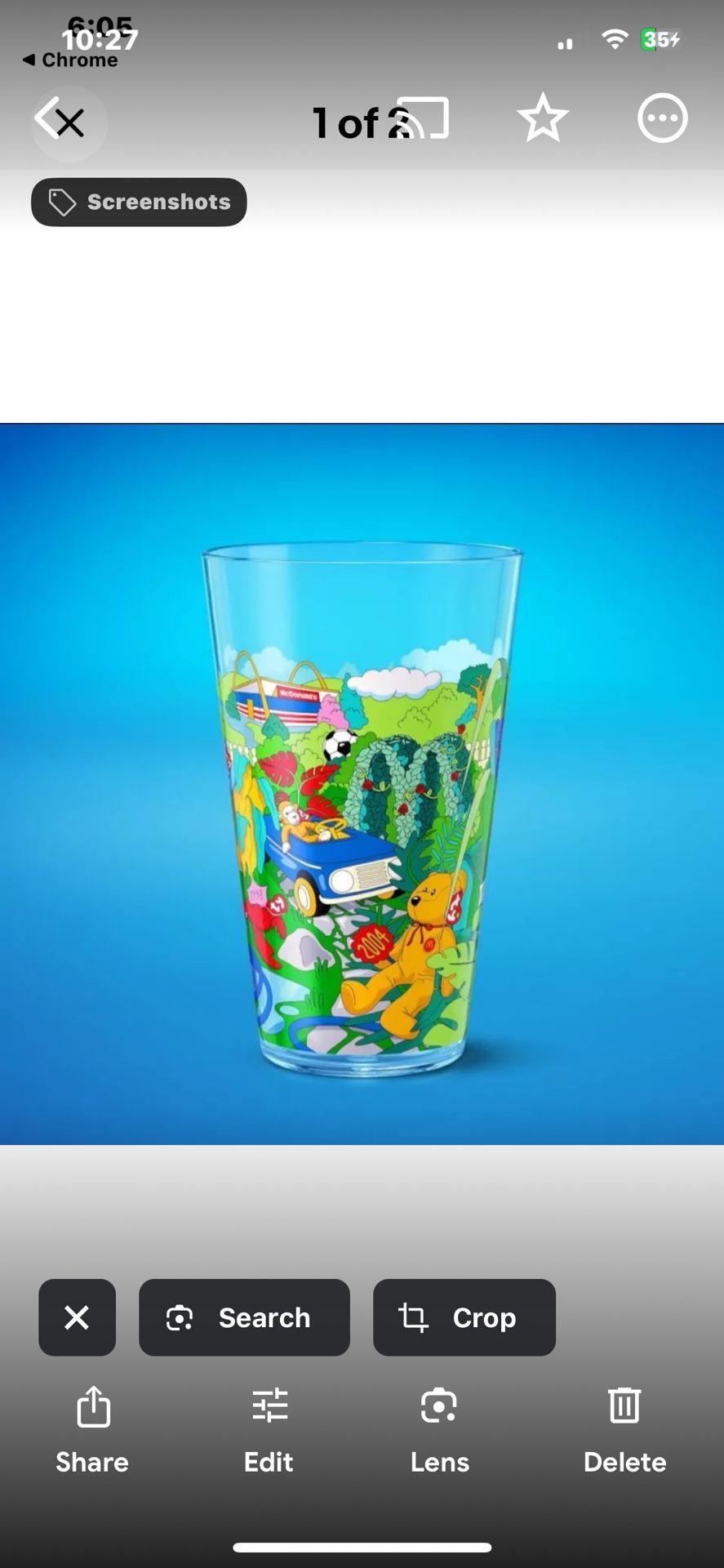 Ty Beenie Cup New Unopen Bag