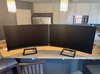 (2) Philips 322E1C 32'' Super-Curved Frameless Monitors By or, Full HD  (Quantity:2)