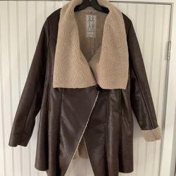 Faux Leather Coat