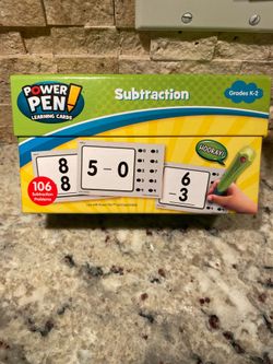 Power Pen! Subtraction Learning Cards Grades K-2