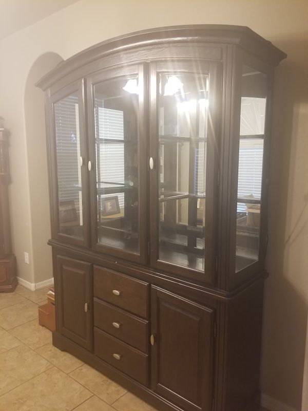 Cherry Wood China Cabinet Buffet For In Gilbert Az Offerup Cherry Wood China Cabinet Buffet