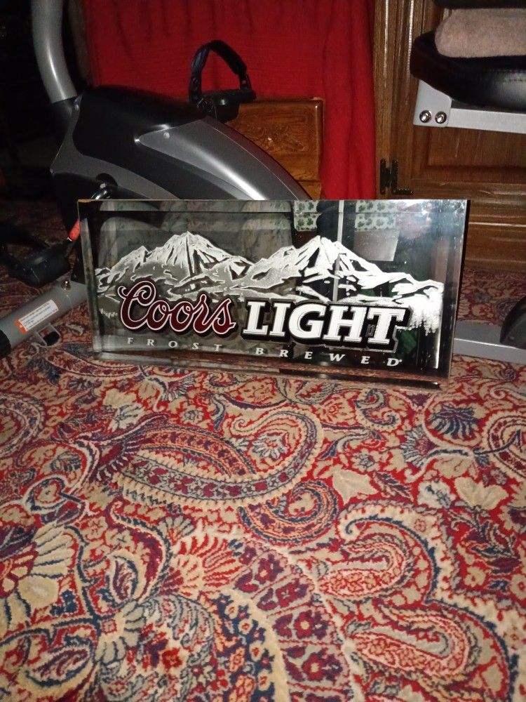 Coors Light Frost Brewed Bar Mirror