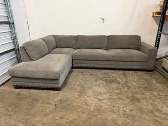 Gray fabric sectional