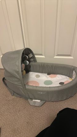 Lulyboo, portable bassinet, gray