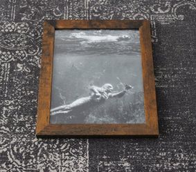 Framed Vintage Movie Monster Photo Print - Creature from the Black Lagoon Underwater Scene (8x10)