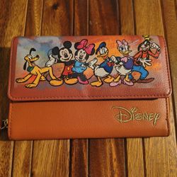 Disney "Masterpiece Of Magic" Designer Style Trifold Wallet 